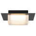 Alteck Lighting AFM0014-3CCT-W Foursquare 8" LED Outdoor Flush Mount, 3CCT Selectable - Sand Black