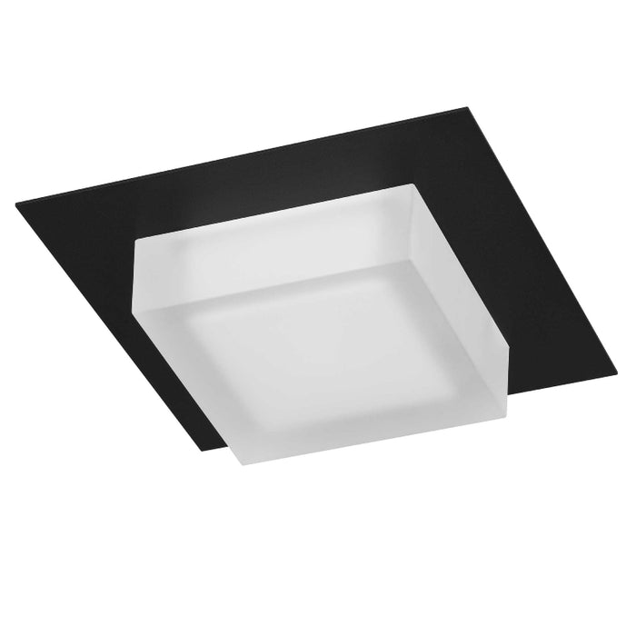 Alteck Lighting AFM0014-3CCT-W Foursquare 8" LED Outdoor Flush Mount, 3CCT Selectable - Sand Black