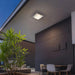 Alteck Lighting AFM0014-3CCT-W Foursquare 8" LED Outdoor Flush Mount, 3CCT Selectable - Brushed Stainless Steel