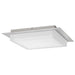 Alteck Lighting AFM0015-3CCT-W Foursquare 14" LED Outdoor Flush Mount, 3CCT Selectable - Brushed Stainless Steel