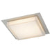 Alteck Lighting AFM0015-3CCT-W Foursquare 14" LED Outdoor Flush Mount, 3CCT Selectable - Brushed Stainless Steel