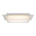 Alteck Lighting AFM0015-3CCT-W Foursquare 14" LED Outdoor Flush Mount, 3CCT Selectable - Brushed Stainless Steel