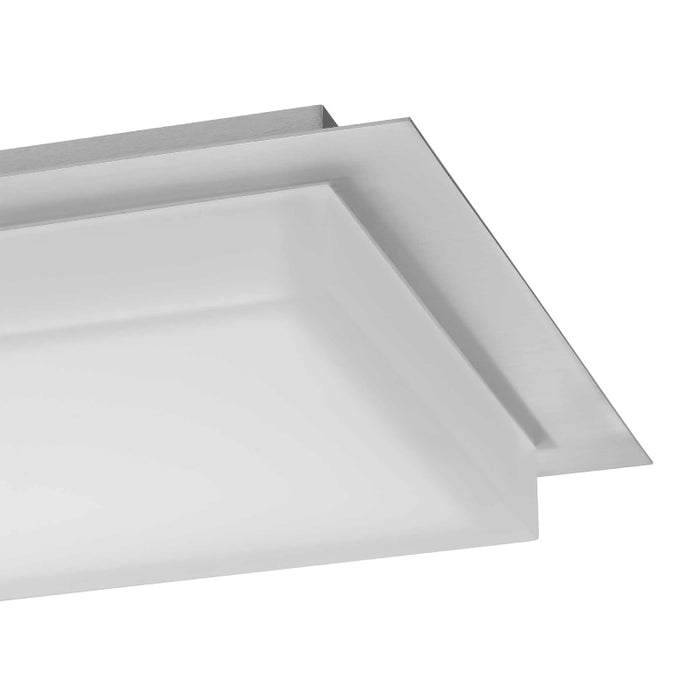 Alteck Lighting AFM0015-3CCT-W Foursquare 14" LED Outdoor Flush Mount, 3CCT Selectable - Brushed Stainless Steel