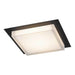 Alteck Lighting AFM0015-3CCT-W Foursquare 14" LED Outdoor Flush Mount, 3CCT Selectable - Sand Black
