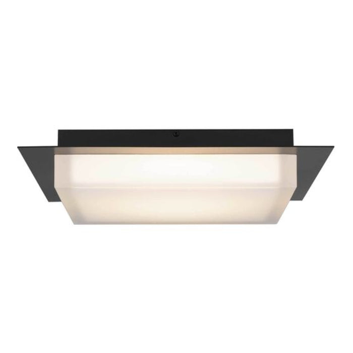 Alteck Lighting AFM0015-3CCT-W Foursquare 14" LED Outdoor Flush Mount, 3CCT Selectable - Sand Black