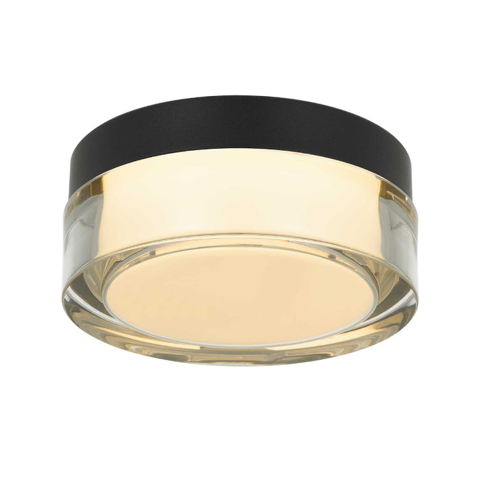 Alteck Lighting AFM0016-3CCT-W Sunspot 1-lt 6" LED Outdoor Flush Mount, 3CCT Selectable - Sand Black