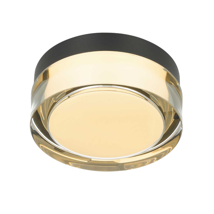 Alteck Lighting AFM0016-3CCT-W Sunspot 1-lt 6" LED Outdoor Flush Mount, 3CCT Selectable - Sand Black