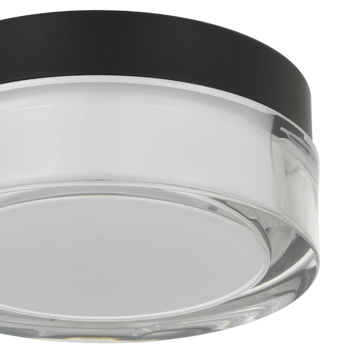 Alteck Lighting AFM0016-3CCT-W Sunspot 1-lt 6" LED Outdoor Flush Mount, 3CCT Selectable - Sand Black