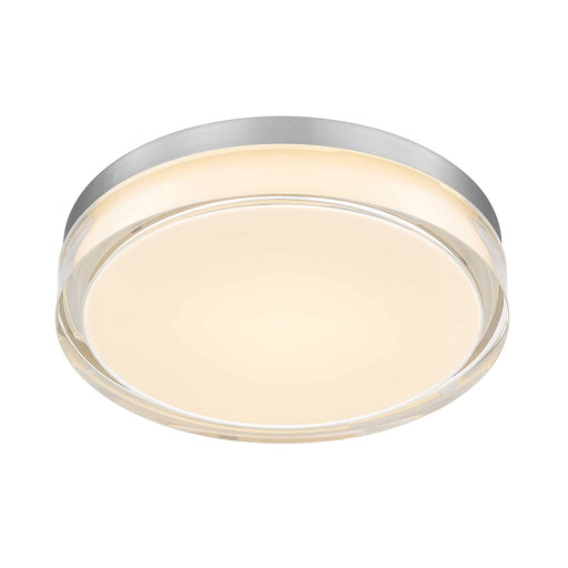 Alteck Lighting AFM0018-3CCT-W Sunspot 1-lt 12" LED Outdoor Flush Mount, 3CCT Selectable - Brushed Stainless Steel