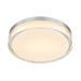 Alteck Lighting AFM0018-3CCT-W Sunspot 1-lt 12" LED Outdoor Flush Mount, 3CCT Selectable - Brushed Stainless Steel