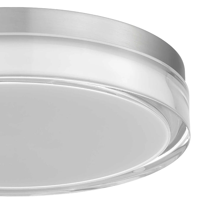 Alteck Lighting AFM0018-3CCT-W Sunspot 1-lt 12" LED Outdoor Flush Mount, 3CCT Selectable - Brushed Stainless Steel