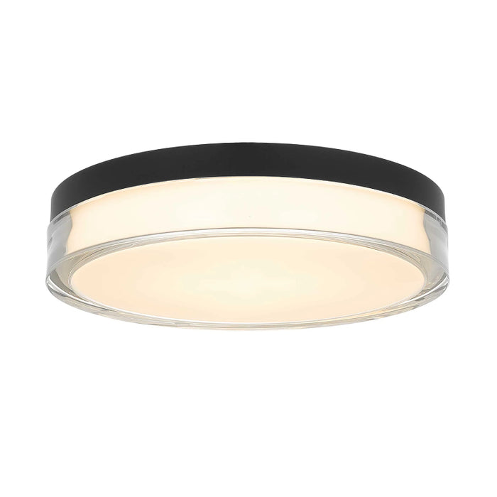 Alteck Lighting AFM0018-3CCT-W Sunspot 1-lt 12" LED Outdoor Flush Mount, 3CCT Selectable - Sand Black