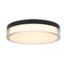 Alteck Lighting AFM0018-3CCT-W Sunspot 1-lt 12" LED Outdoor Flush Mount, 3CCT Selectable - Sand Black