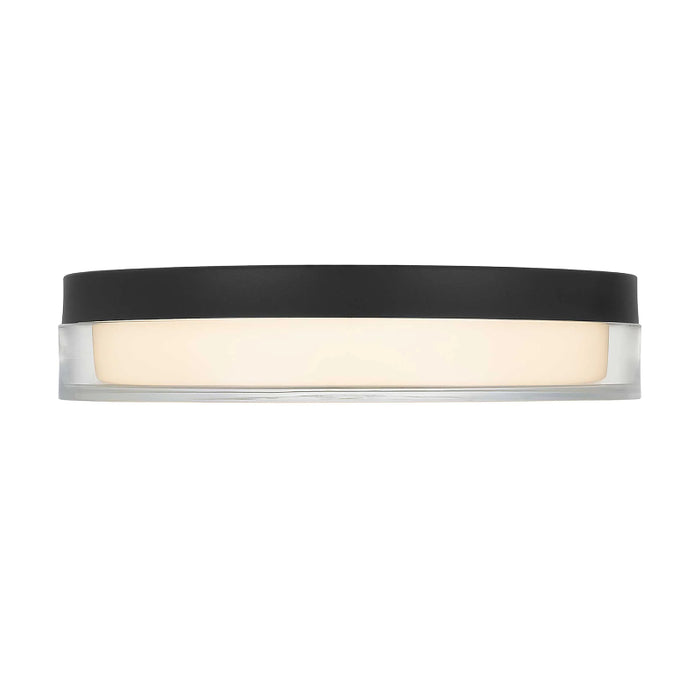 Alteck Lighting AFM0018-3CCT-W Sunspot 1-lt 12" LED Outdoor Flush Mount, 3CCT Selectable - Sand Black