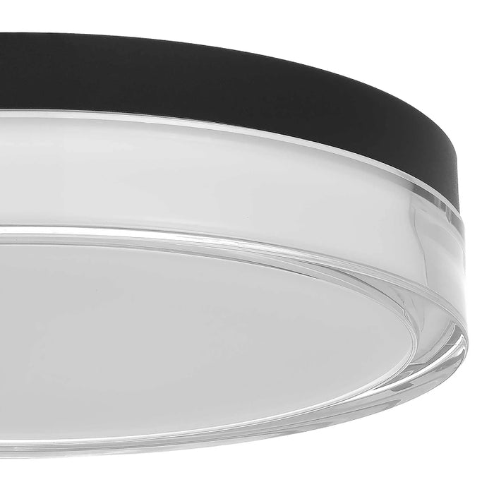 Alteck Lighting AFM0018-3CCT-W Sunspot 1-lt 12" LED Outdoor Flush Mount, 3CCT Selectable - Sand Black