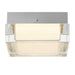 Alteck Lighting AFM0019-3CCT-W Box 5" LED Outdoor Flush Mount, 3CCT Selectable - Brushed Stainless Steel