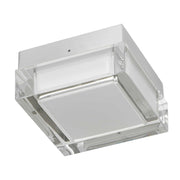 Alteck Lighting AFM0019-3CCT-W Box 5" LED Outdoor Flush Mount, 3CCT Selectable - Brushed Stainless Steel