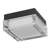 Alteck Lighting AFM0019-3CCT-W Box 5" LED Outdoor Flush Mount, 3CCT Selectable - Sand Black