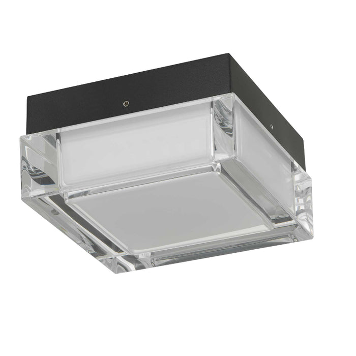 Alteck Lighting AFM0019-3CCT-W Box 5" LED Outdoor Flush Mount, 3CCT Selectable - Sand Black