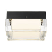 Alteck Lighting AFM0019-3CCT-W Box 5" LED Outdoor Flush Mount, 3CCT Selectable - Sand Black