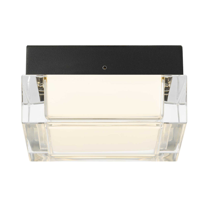 Alteck Lighting AFM0019-3CCT-W Box 5" LED Outdoor Flush Mount, 3CCT Selectable - Sand Black