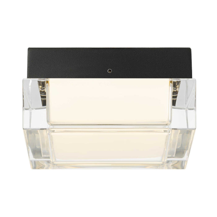 Alteck Lighting AFM0019-3CCT-W Box 5" LED Outdoor Flush Mount, 3CCT Selectable - Sand Black