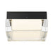 Alteck Lighting AFM0019-3CCT-W Box 5" LED Outdoor Flush Mount, 3CCT Selectable - Sand Black
