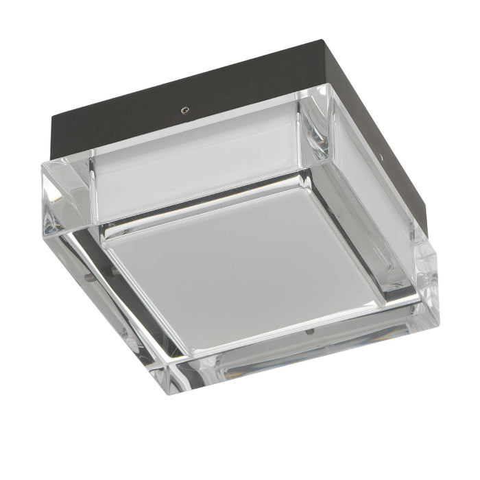 Alteck Lighting AFM0019-3CCT-W Box 5" LED Outdoor Flush Mount, 3CCT Selectable - Sand Black