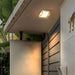 Alteck Lighting AFM0019-3CCT-W Box 5" LED Outdoor Flush Mount, 3CCT Selectable - Brushed Stainless Steel