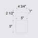 Alteck Lighting AFM0019-3CCT-W Box 5" LED Outdoor Flush Mount, 3CCT Selectable