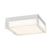 Alteck Lighting AFM0020-3CCT-W Box 8" LED Outdoor Flush Mount, 3CCT Selectable - Brushed Stainless Steel