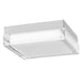 Alteck Lighting AFM0020-3CCT-W Box 8" LED Outdoor Flush Mount, 3CCT Selectable - Brushed Stainless Steel