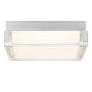 Alteck Lighting AFM0020-3CCT-W Box 8" LED Outdoor Flush Mount, 3CCT Selectable - Brushed Stainless Steel
