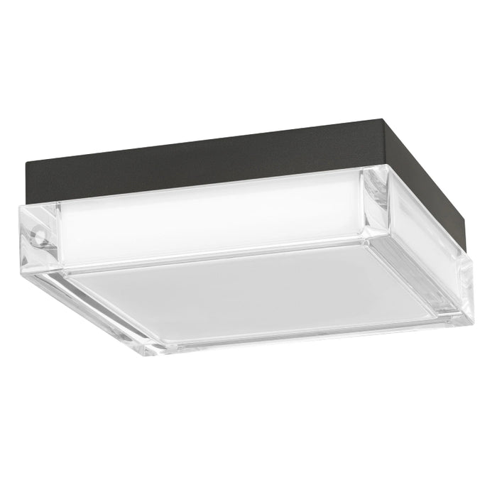 Alteck Lighting AFM0020-3CCT-W Box 8" LED Outdoor Flush Mount, 3CCT Selectable - Sand Black