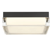 Alteck Lighting AFM0020-3CCT-W Box 8" LED Outdoor Flush Mount, 3CCT Selectable - Sand Black