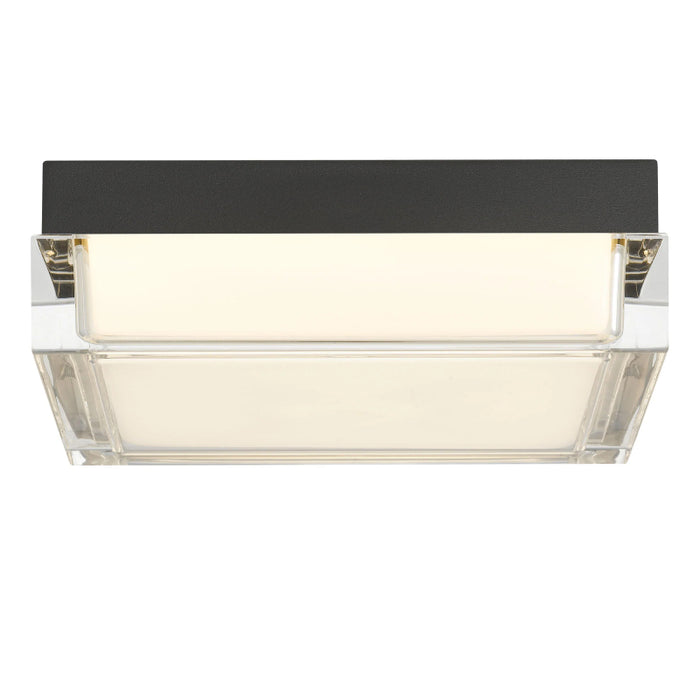 Alteck Lighting AFM0020-3CCT-W Box 8" LED Outdoor Flush Mount, 3CCT Selectable - Sand Black