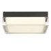 Alteck Lighting AFM0020-3CCT-W Box 8" LED Outdoor Flush Mount, 3CCT Selectable - Sand Black