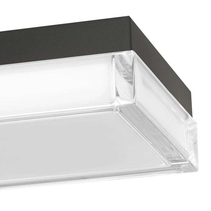 Alteck Lighting AFM0020-3CCT-W Box 8" LED Outdoor Flush Mount, 3CCT Selectable - Sand Black