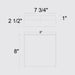 Alteck Lighting AFM0020-3CCT-W Box 8" LED Outdoor Flush Mount, 3CCT Selectable