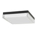 Alteck Lighting AFM0021-3CCT-W Box 11" LED Outdoor Flush Mount, 3CCT Selectable - Sand Black