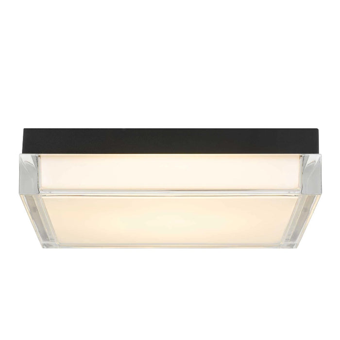 Alteck Lighting AFM0021-3CCT-W Box 11" LED Outdoor Flush Mount, 3CCT Selectable - Sand Black