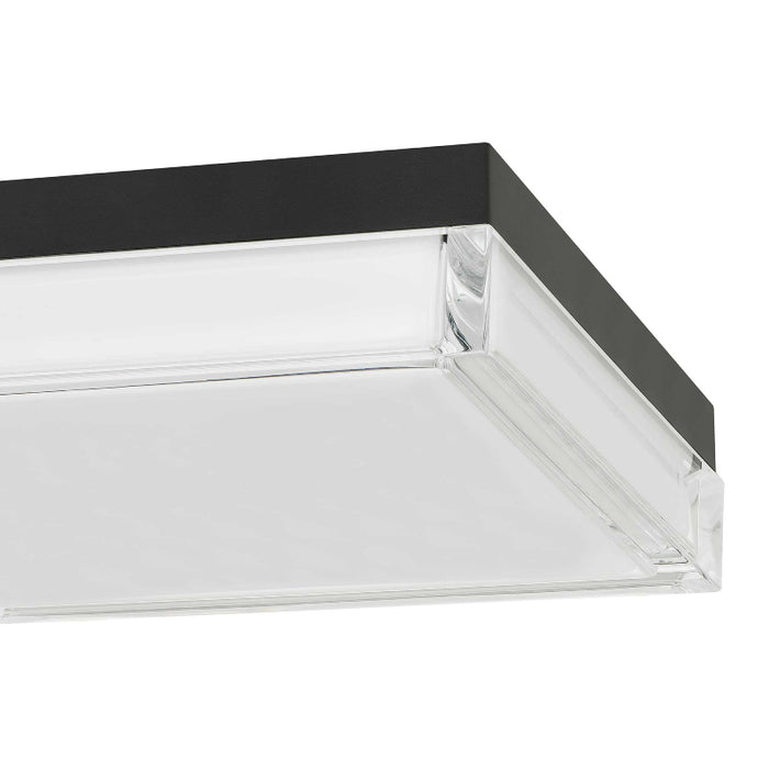 Alteck Lighting AFM0021-3CCT-W Box 11" LED Outdoor Flush Mount, 3CCT Selectable - Sand Black