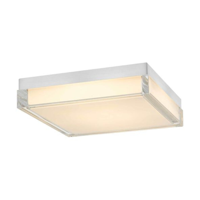 Alteck Lighting AFM0021-3CCT-W Box 11" LED Outdoor Flush Mount, 3CCT Selectable - Brushed Stainless Steel