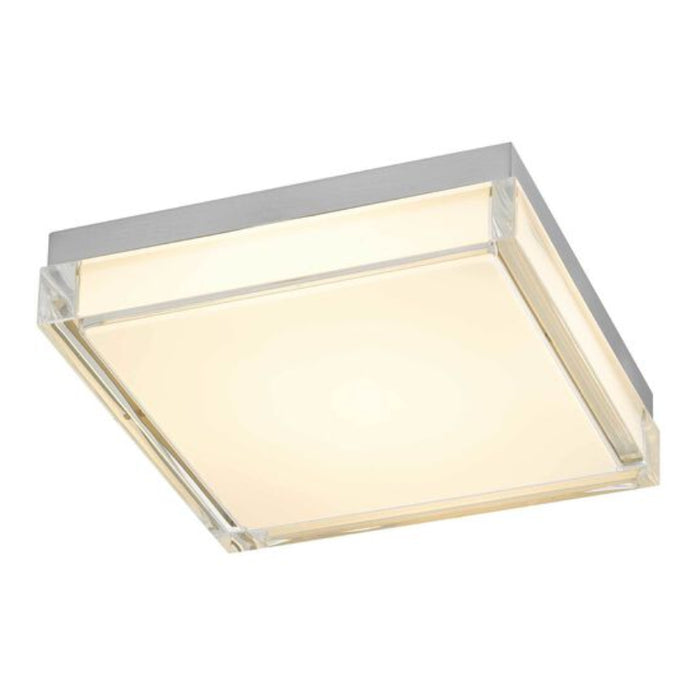 Alteck Lighting AFM0021-3CCT-W Box 11" LED Outdoor Flush Mount, 3CCT Selectable - Brushed Stainless Steel