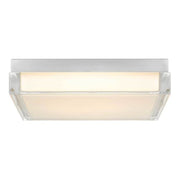 Alteck Lighting AFM0021-3CCT-W Box 11" LED Outdoor Flush Mount, 3CCT Selectable - Brushed Stainless Steel