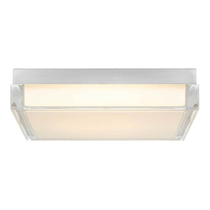 Alteck Lighting AFM0021-3CCT-W Box 11" LED Outdoor Flush Mount, 3CCT Selectable - Brushed Stainless Steel