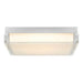 Alteck Lighting AFM0021-3CCT-W Box 11" LED Outdoor Flush Mount, 3CCT Selectable - Brushed Stainless Steel