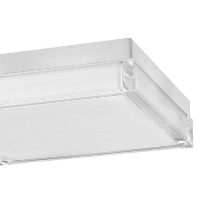Alteck Lighting AFM0021-3CCT-W Box 11" LED Outdoor Flush Mount, 3CCT Selectable - Brushed Stainless Steel