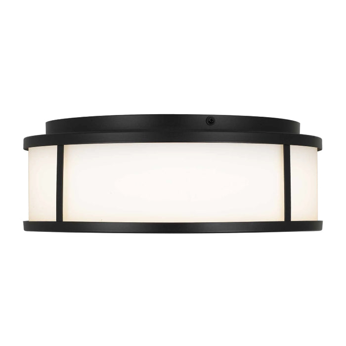 Alteck Lighting AFM0023-3CCT-W Panel Round 1-lt 14" LED Outdoor Flush Mount, 3CCT Selectable