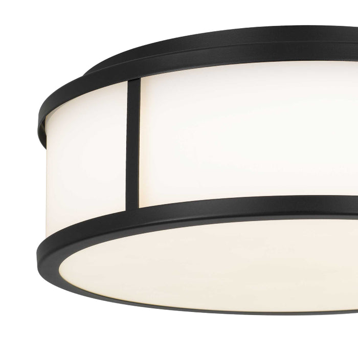 Alteck Lighting AFM0023-3CCT-W Panel Round 1-lt 14" LED Outdoor Flush Mount, 3CCT Selectable